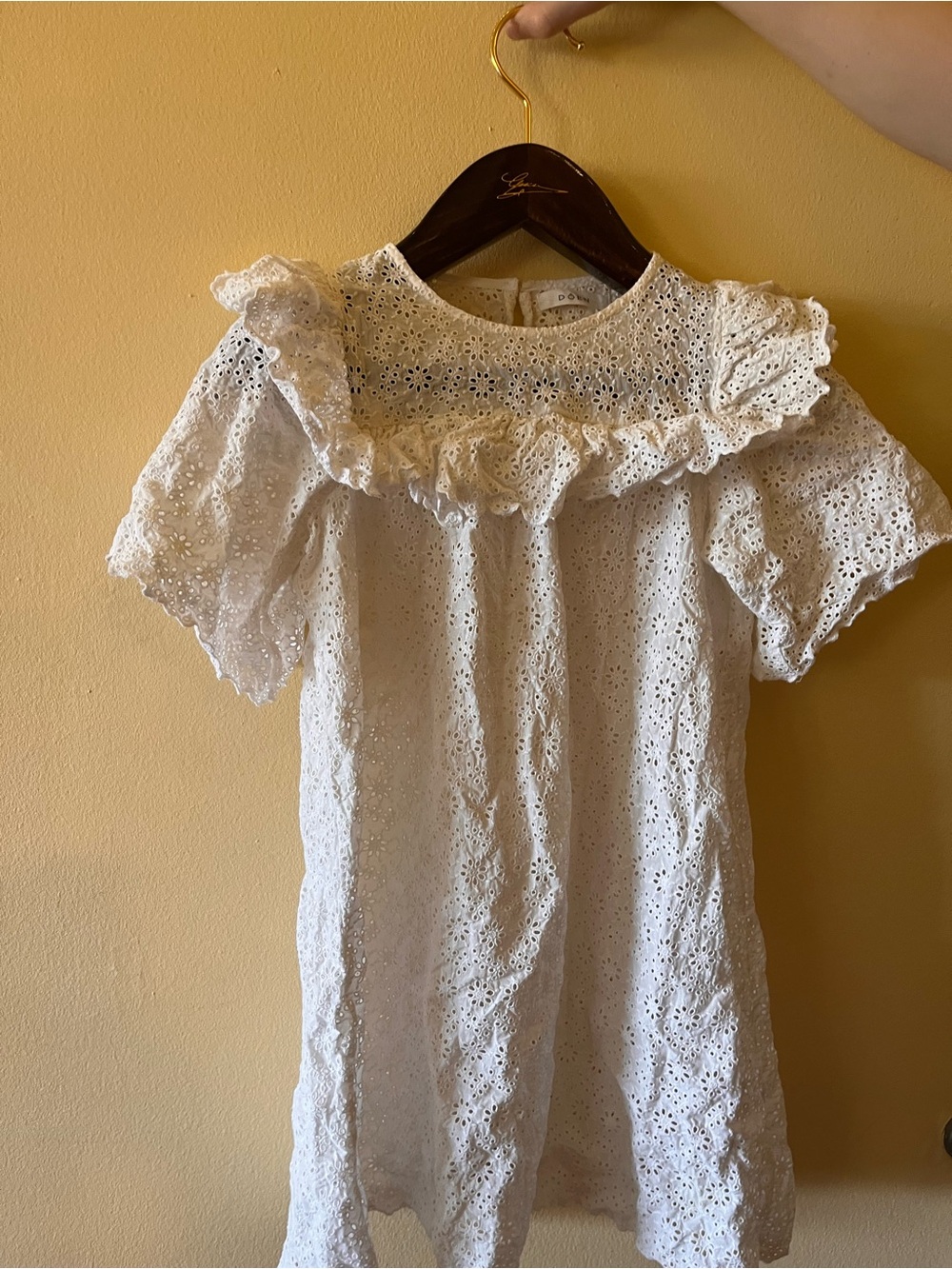 Doen Ruffle White Mini Dress - Picture 8 of 12